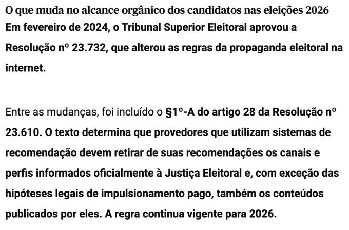 Texto explicando a Resolução nº 23.732 e a inclusão do §1º-A do artigo 28 da Resolução nº 23.610